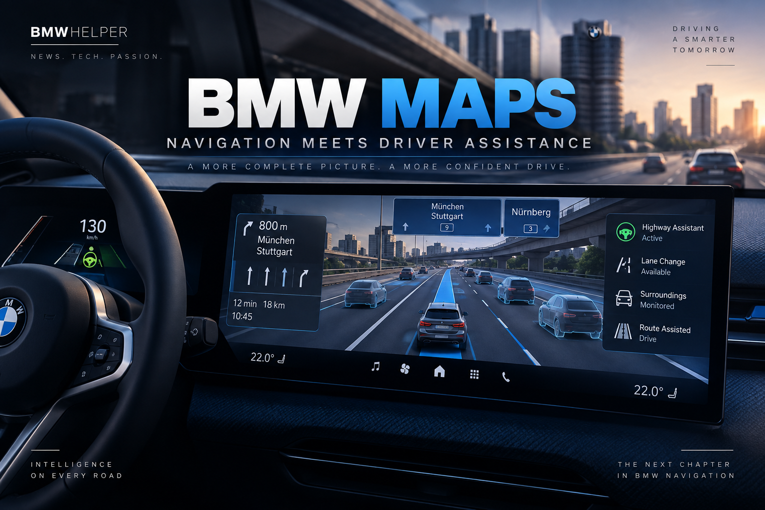 BMW Maps Will Combine Navigation and Driver Assistance in a Single 3D View