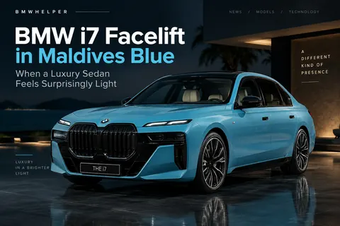 BMW i7 Facelift in Maldives Blue: When a Luxury Sedan Feels Surprisingly Light